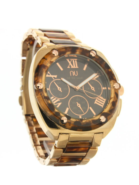 Brown turtle shell watch - Hoyt